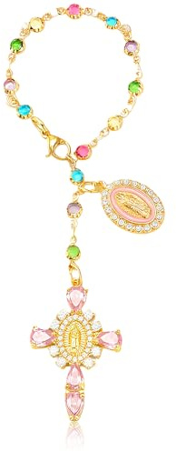 Virgen De Guadalupe Car Charm - Steering Wheel Accessory & Rearview Mirror Hanging, Cross Pendant Automotive Protection Decor