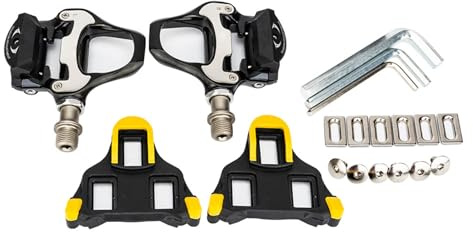 BCIOUS Rennrad-Pedale, leicht, mit Stollen, Radlager, Klammern, Klickpedal, Rennrad, Radfahren