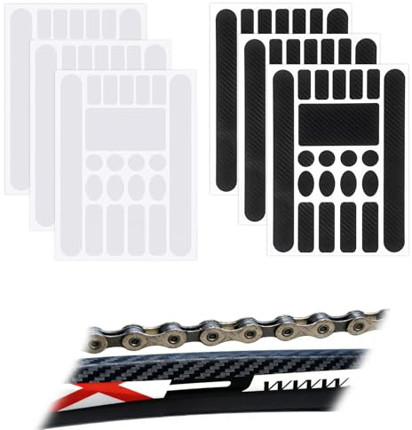 Protector de cuadro para bicicleta, 6 piezas, película adhesiva para protección de marco, resistente al desgaste y agua, compatible con bicicletas de montaña y carretera