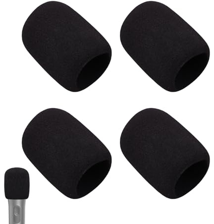 4pcs Foam Microphone Covers for JBL PartyBox 100 Wireless Mic | Noise Reduction Sponge Windscreens Pop Filter for JBL Wireless Microphone System Disposable Protector Replacement Accessories