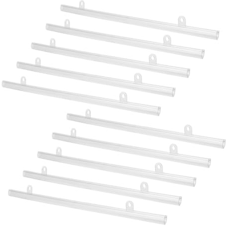 BESTOMZ Barre Porta Poster in PVC 10 Pezzi da 50 CM Occhielli per Appendere Poster e Striscioni in Supermercati e Spazi Commerciali Montaggio a Parete Ganci