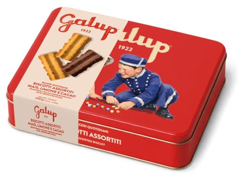 Galup Latta Biscotti Assortiti 450g - Confezione Regalo illustrata con Pasticceria Secca nei Gusti Mais, Limone e Cacao