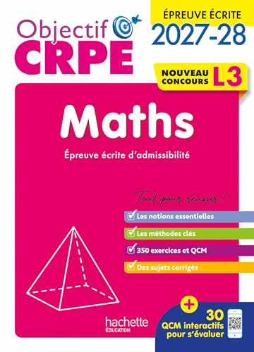 Objectif CRPE 2027-2028 - Maths - Épreuve écrite d'admissibilité - L3