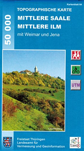 Mittlere Saale - Mittlere Ilm mit Weimar und Jena: Wander- und Radwanderkarte 1:50 000 (Topographische Karten Thüringen - Freizeit- und Wanderkarten 1:50 000)