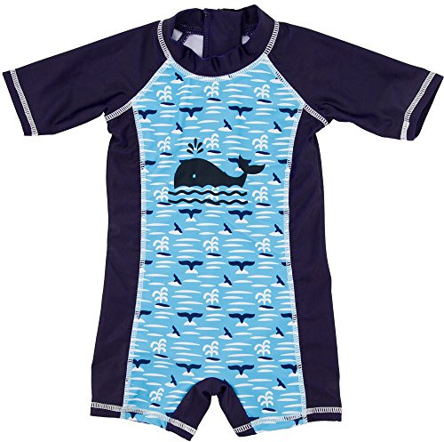ThreeH Bañador Infantil de Manga Media para bebé niño Bañador de protección Solar BM06B1T