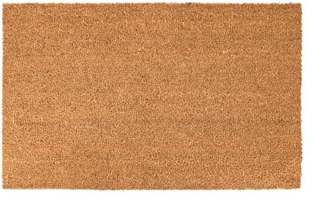 Velcoc - Zerbino Greggio da Interno in Fibra di Cocco, Tappeto con Fondo in PVC Antiscivolo, Robusto e Resistente, Elevata Capacità di Assorbenza, Spessore di 14 mm, Colore Beige, 50 x 80 cm