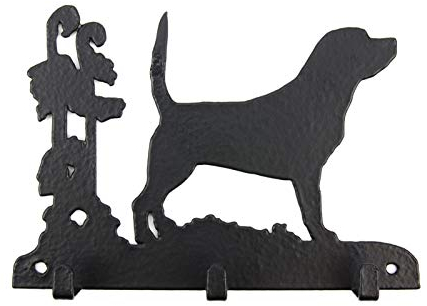 Tierisch-tolle Geschenke Beagle Leinengarderobe - Schlüsselbrett - Garderobe mit Hundemotiv