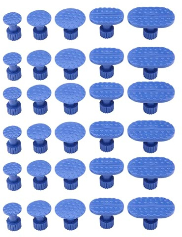 Ejoyous 30 Stück Dellenzieher Zughaken Set aus Nylon Blau, Verschiedene Formen & Größen, für T-Bar Hammer Gleithammer, Dellenreparatur ohne Lackschäden Auto
