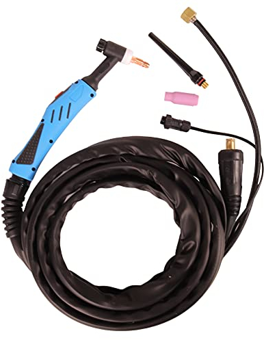 WELDINGER WIG-Schlauchpaket WP26 flex 4 m lang mit 2-poliger Steuerbuchse 13 mm Dorn flexiblem Brennerkopf (SPW13)