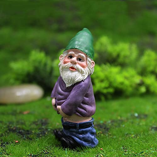 PRELGOSP Harz Gartenzwerg, Harz Gartenzwerge Lustig für Außen Personalisiert, Gartenstatuen Gartenfiguren für Außen Rasenschmuck, Innen- Oder AußEndekorationen,B