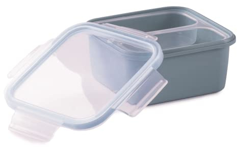 Snips | Lunch Box | Quadrato | 0,80 LT | Contenitori per Cibi | 4 chiusure di sicurezza | 15x15x7,5 | Colore Blu | Made in Italy | 0% BPA