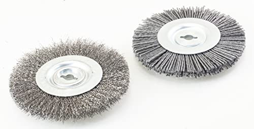 Amtech V5050 2 Piece Replacement Brush Set for Rotary Cleaning Tool, Steel Wire & Nylon, Non-Marking, 100mm Diameter
