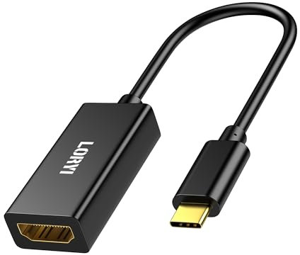 Adaptateur Loryi USB-C vers HDMI 4K @ 60 Hz, compatible avec iPhone 15 Pro/Max, Galaxy S23, MacBook Pro/Air, iPad