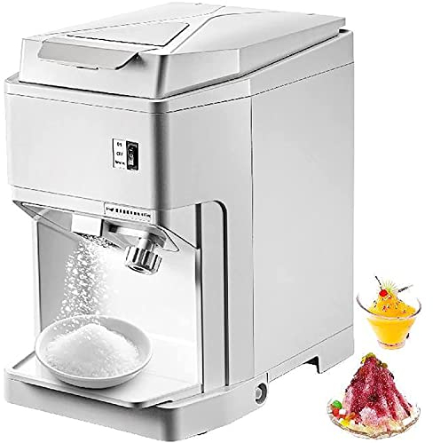 DEHIWI Eiszerkleinerer 250W Elektrische Ice Crusher Ice Shaver Machine Schnee-Kegel-Maschine Rasierte Eismaschine 200 kg/h,für Heim- und Kommerziellen Einsatz,220V