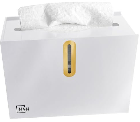 H4N Multifold Hand Paper Towel Dispenser Countertop, Compact Design, Single Sheet Dispensing for Home and Commercial Use, White