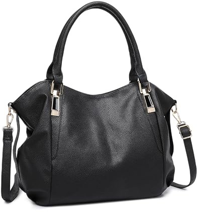 Miss Lulu Handtasche Damen groß Shopper Tasche Tote Bag Henkeltasche Weichen PU Leder mittelgross Umhängetasche