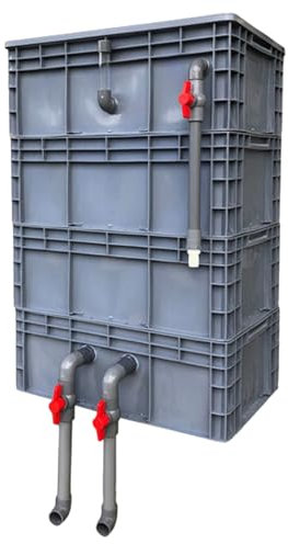 Filtri Per Acquari, Scatola Filtro Esterna Per Ciclo Acqua A 2/3 Livelli, Filtro Acquario Scatola Fatturato, Scatola Raccogligocce Con Filtro Grande Per Stagni Per Acquari(23.62x15.75x34.65in)
