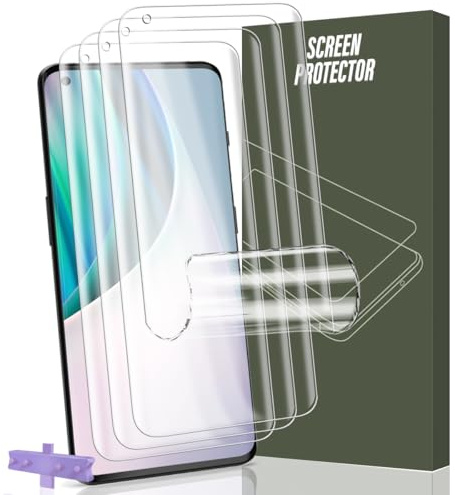 Gelaasso 4 Piezas Protector de Pantalla para Oneplus 10 Pro. Película de TPU Flexible [No es de cristal], HD Transparente para Oneplus 10 Pro Película Protectora