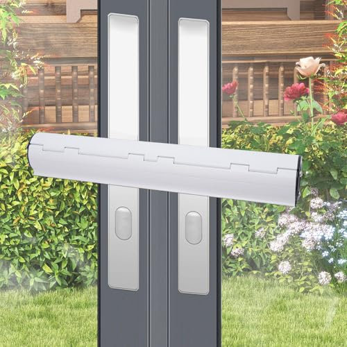 WDKXCN Patio Door Security Lock, Patio Door Locks 2 Handle Security, French Door Security Lock, Easy Install Door Security Devices for French Double Doors