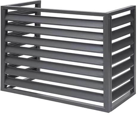 GODFSAHG Valla de privacidad para Aire Acondicionado, Cubierta de Aire Acondicionado minisplit para Unidades Exteriores, Valla de privacidad con contraventanas de Aluminio, Rejilla de Aire