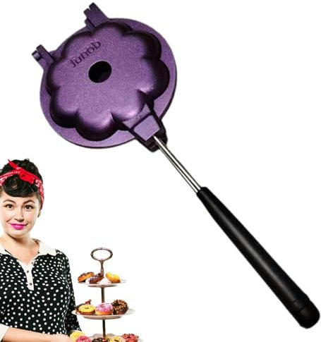 Duroecsain Sartén para donut para hornear, molde para donuts, herramientas de decoración de tartas de aluminio | Bandeja de horno con revestimiento antiadherente para donuts y accesorios para hornear