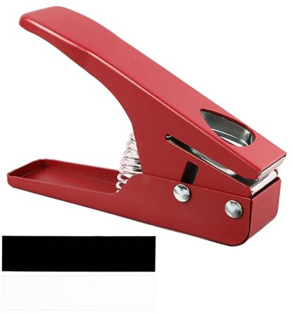Plektrum-Stanzer für Gitarre, verstellbare Größe, Plektrumschneider (rot)