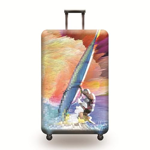 wxlmom Kofferschutzhülle XL Surfen Waschbar,Suitcase Cover Für Kinder Und Erwachsene,Elastischer Spandex-Koffer-Protector,Koffer-Abdeckungen