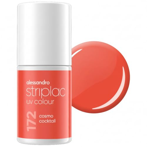 alessandro Striplac Peel-Off UV Gel Nagellack, Cosmo Cocktail, 6,5ml | Hochpigmentierter UV Gel Nagellack, bis zu 15 Tage Halt, kratzfest, acetonfrei & abziehbar, HEMA-frei & vegan