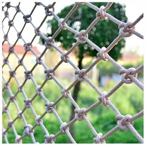 Amacthysh Red De Escalada para Niños, Red De Seguridad para Jardín, Casa del Árbol, para Jugar En Interiores Y Exteriores,3.3 * 3.3ft