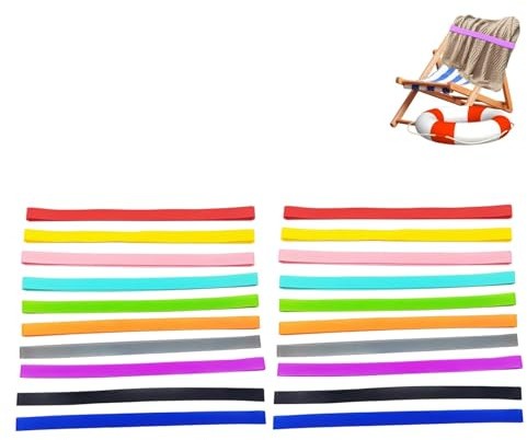Hsyadazi 12 bandas elásticas anchas, 20 x 1 cm de grosor, coloridas, para oficina, hogar, útiles escolares, papeleras, archivos, abrazaderas, cuadernos