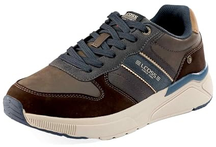 LEOSS ORIGINAL Scarpe da Ginnastica Uomo Sneaker con Lacci Scarpe da Città Scarpe da Escursionismo Casual Scarpe da Walking in Pelle Sportive