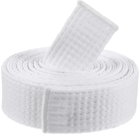 CIATBYYJ Premium White Double Karate Belt - Solid Rank Martial Arts Belt for Taekwondo, Judo, Wrestling - Universal Fit Uniform Accessory (240cm/94.4inch)