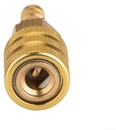 Jotekonoby 6 mm 8 mm Messing Reifenventil-Clip Schnellanschluss Luftpumpen-Schlauchadapter mit gerändeltem Griff und Dichtungsring kompatibel mit Auto-Sportballfüllern und Kompressoren, 2 Stück
