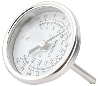 Phefop Termometro a Quadrante Grande, Termometri da Esterno Display con Scala Indicatore di Temperatura Sospeso Misuratore di Cibo da per Casa Scrivania Camera da Letto Garage Termometro a