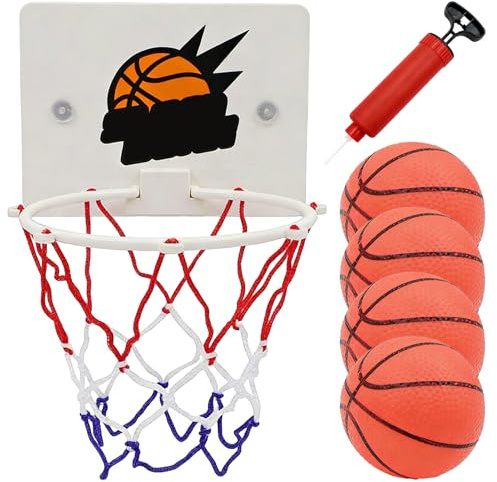 Generisch Tür-Basketballkorb Für Den Innenbereich – Tragbares Backboard-Spielzeugset Mit Saugnapfhalterung, Mini-Schießübungs-Sportspiel | Kreative Aktivität, Spielzimmer, Schlafzimmer, Flur, Büro