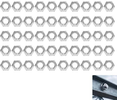 50 Tuerca Hexagonal M4,tuercas m4 acero inoxidable,tuerca hexagonal m4,Tuercas para Perno, Tuerca Roscada, para Rosca de Cámara, Trípode y Telescopio,para tornillos, pernos y barras roscadas