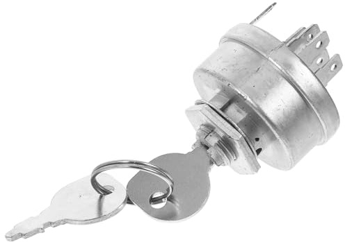 TOYANDONA Interruptor de Encendido de Repuesto con Llave para Cortacésped Compatible Am38227, Interruptor de Arranque para Tractor, Accesorio Eléctrico para Cortacésped Gasolina, Pieza