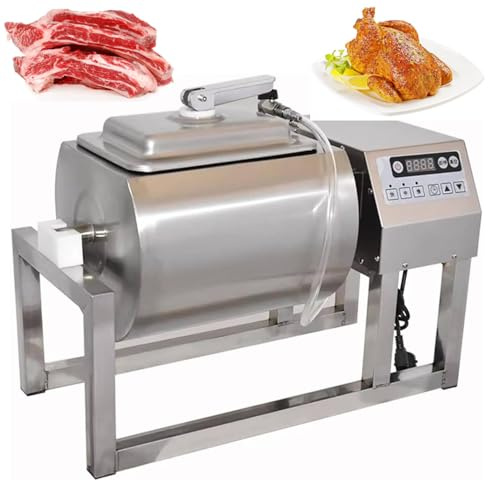 ZenHailure Elektrische Vakuum Tumbler Marinierungsmaschine,18l Edelstahl Fleisch Tumbler Marinator Mit 3 Geschwindigkeiten & Bidirektionaler Rotation Für Fleisch,Gemüse,Trockenfleisch