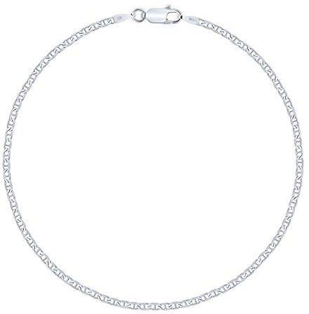 Planetys - Marine Kette Armband 925 Sterling Silber rhodiniert 2.3 mm Breite Längen: 18-19-20-21 cm