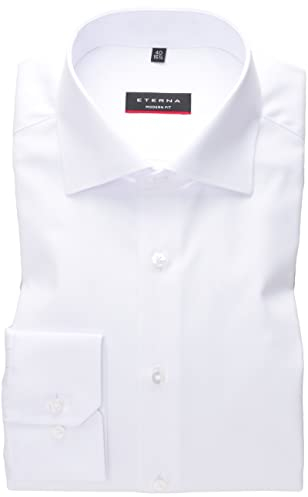 ETERNA Male Cover Shirt unifarben MODERN FIT 43_H_1/1, 1/1, weiß