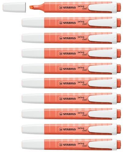 STABILO swing cool Pastel - Evidenziatore - Confezione da 10 - Rosa Corallo