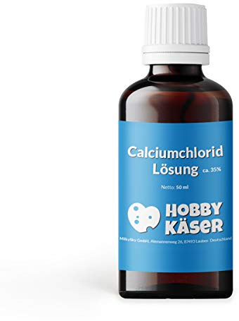 Calcium | Käse selber Machen | 50 ml | Käseherstellung | verbessert Lab-Wirkung Keine Farbe