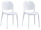 SHIITO | 2 Sillas de Cocina Chicote | 80 X 40 X 55 - Blanco | Moderna y Funcional para Cualquier Espacio | Descubre Nuestra Silla Blanca con Diseño Minimalista y Ergonómico