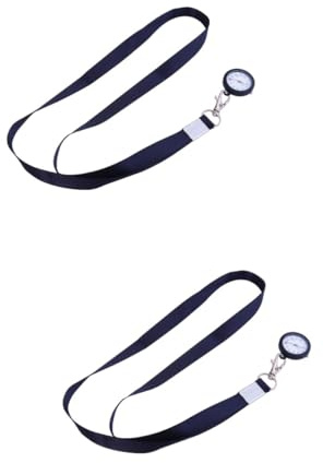 Holibanna 2St Wachen Armbanduhr Clip-on-Uhr Arzt Zubehör Deauther-Uhr Watches uhrenwender hängende Taschenuhr tragbare Schwesternuhr medizinisch Schwesterntisch Brustuhr Krankenschwester