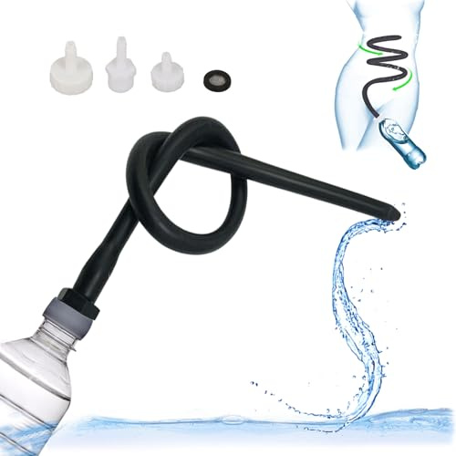 Analdusche für Analverkehr，Anal-Spülung Irrigator mit 3 Anschlusskopf Klistier Analplug Buttplug Analdusche für Frau,Analdusche für Herr,Anal Dusche für Wasserrohre und Wasserflaschen
