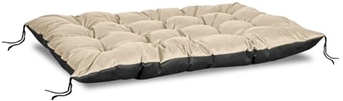 KingGarden Pallet Cushion for Euro Pallet Sofa, Waterproof PVC Codura Seat Cushion Cover, Indoor, Outdoor, 120 cm x 80 cm (Beige)