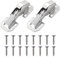 2 Pcs Cabinet Hinges 90 Degree, Soft Close Wardrobe Doors Hinges with Screws, Mute Cupboard Hinges for Kitchen Wardrobe Bookcases Bathroom Cabinet Door