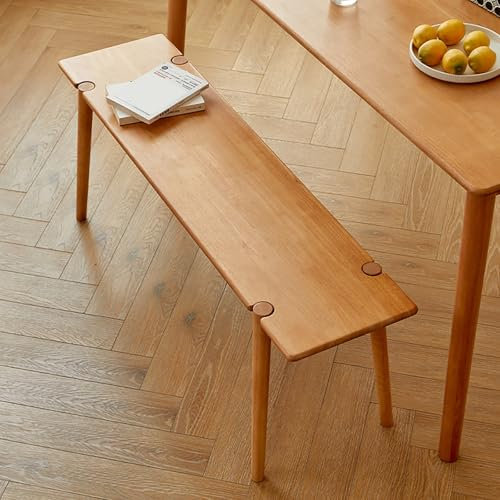 Truhenbank Holz, Sitzbank Esszimmer,Holzbank Massiv Ohne Lehne Küchenbank Essbank,Mit Armlosem Design, Massivholzbank Für Esszimmer Im Bauernhausstil Für Esszimmer,Flur,Sitzbank Ohne Lehne(39.3*11.8*1