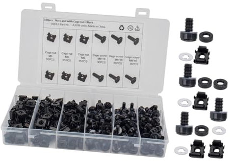 iplusmile 1set Viti e Dadi Multifunzionali Carbonio Di Viti Dadi Cassa e Rondelle Per Installazione Facile e Veloce Ambienti Domestici e Professionali