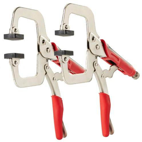 1 paire de pinces à serrage rapide SOTECH 285 x 145 mm largeur de mâchoire jusqu'à 80 mm pour l'aide au montage du tiroir pince de serrage pince à souder pince à poignée en C